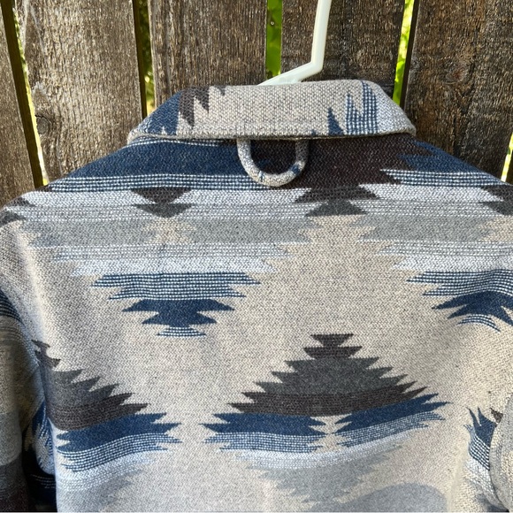 Jachs New York Men’s Aztec Sherpa Lined Button Down Shirt Jacket Shacket Sz S - Picture 14 of 16